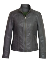 Biker Grey Leather Jacket